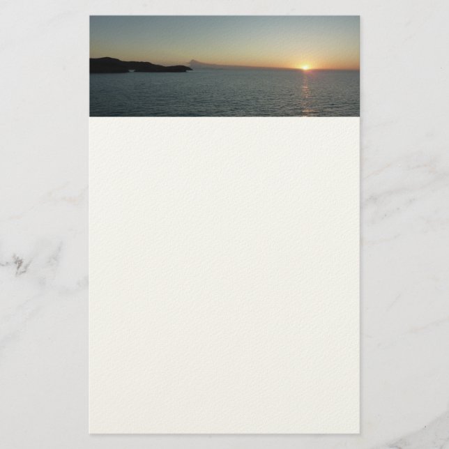 Sunset in Antigua II Island Seascape Stationery (Front)