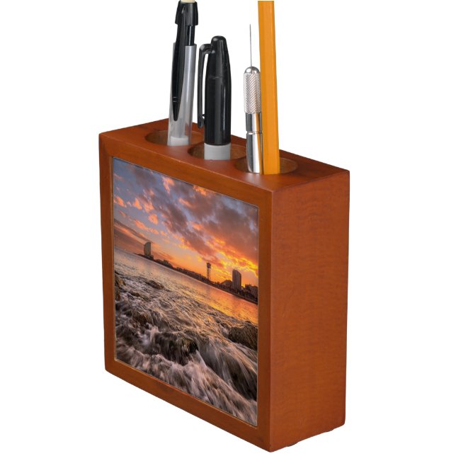 Sunset In Barcelona Desk Organizer (In Situ)