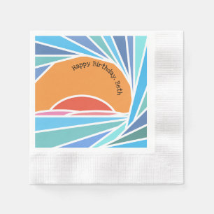 Sunset in Barrel Wave Napkins