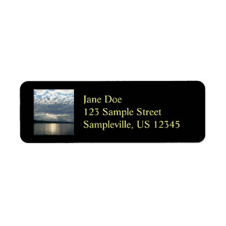 Sunset in British Columbia Canadian Seascape Label