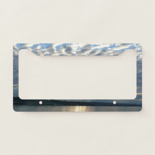 Sunset in British Columbia Canadian Seascape License Plate Frame (Front)