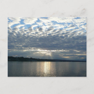 Sunset in British Columbia Canadian Seascape Postcard