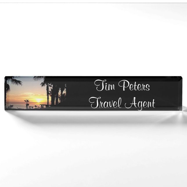 Sunset in Cabo Name Plate (Front)
