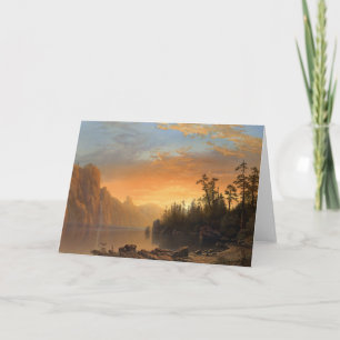Sunset in California   Albert Bierstadt Card