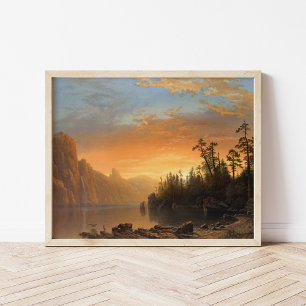 Sunset in California   Albert Bierstadt Poster
