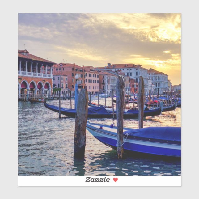 Sunset in Canal Grande Sticker (Sheet)