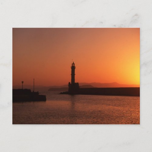 Sunset in Chania Postcard