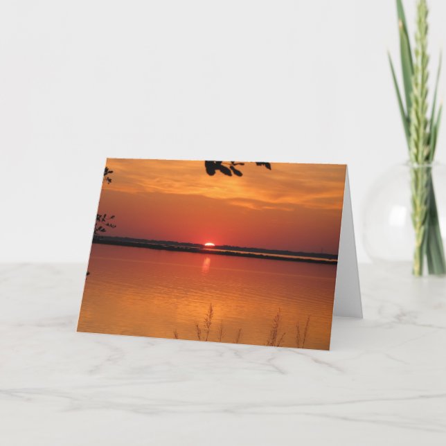 Sunset in Corolla, NC Card (Front)