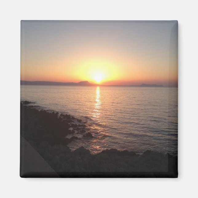 Sunset in Crete Magnet (Front)