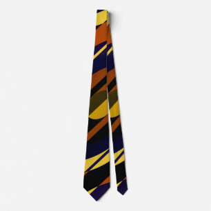 Sunset In Crimson Tones Fractal Artistic Pattern Neck Tie