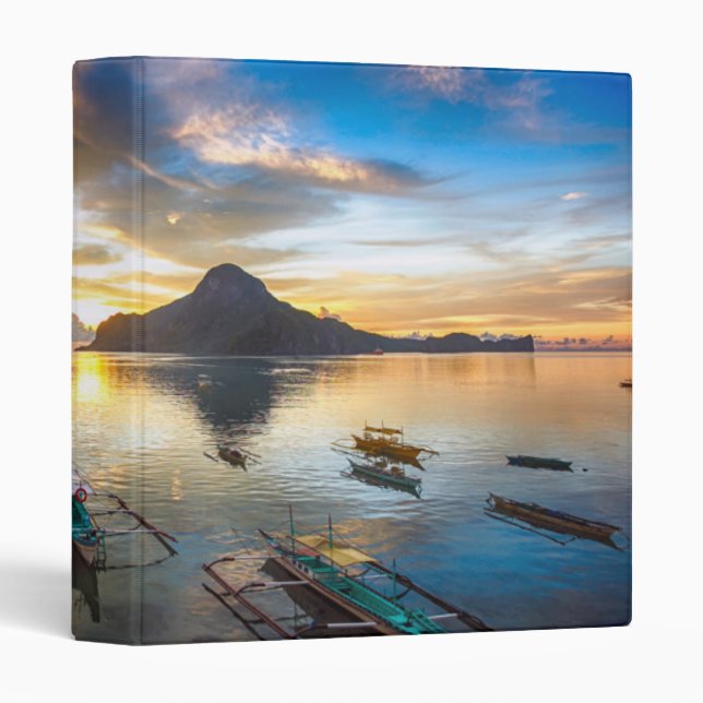 Sunset in El Nido 3 Ring Binder (Front/Spine)