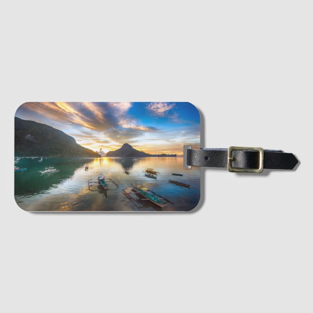 Sunset in El Nido Luggage Tag (Front Horizontal)