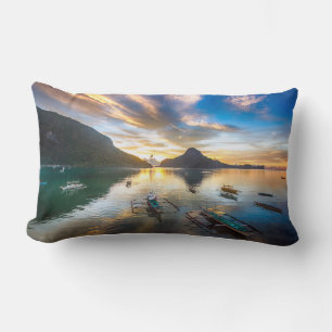 Sunset in El Nido Lumbar Pillow