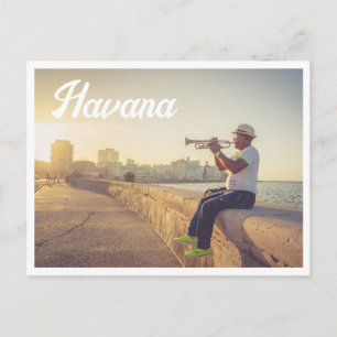 Sunset in Havana Cuba on the Malecón Postcard
