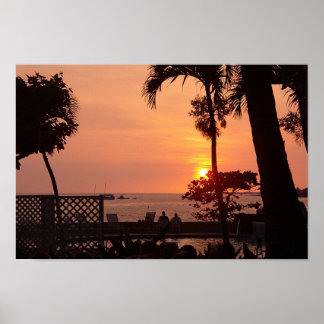 Sunset in Hawaii Poster