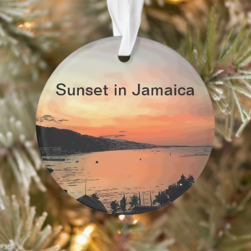 Sunset in Jamaica Ornament