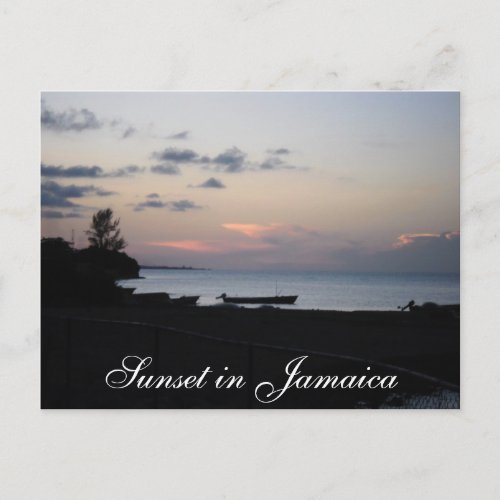 Sunset in Jamaica Postcard