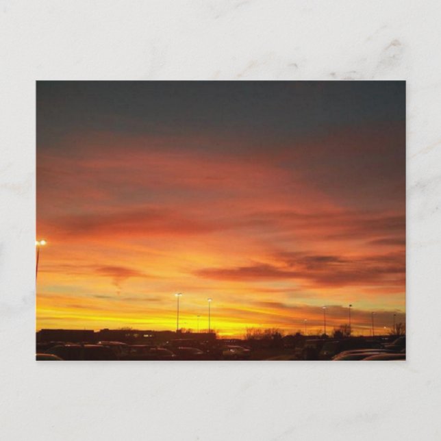 Sunset in Kansas Postcard (Front)