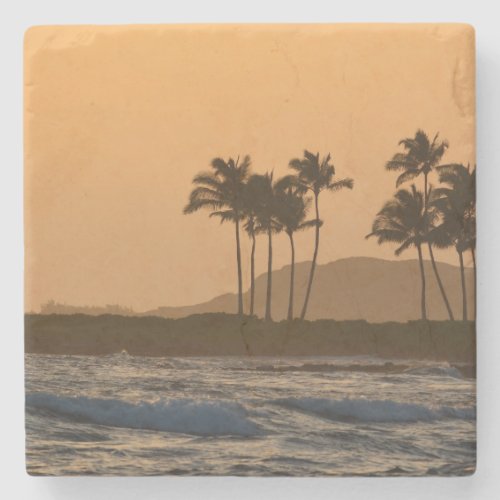 Sunset in Kauai Hawaii Stone Coaster