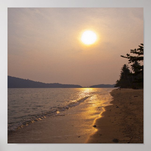 Sunset in Koh Chang in Thailand Poster (Front)