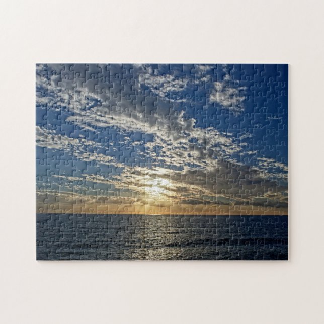 Sunset in Liguria - the Cinque Terre, Italy Puzzle (Horizontal)