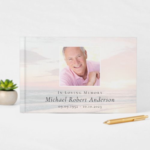 Sunset In Loving Memory  Funeral Condolence Guest Book