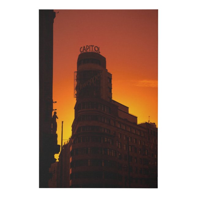 sunset in Madrid Faux Canvas Print (Front)