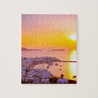 Sunset in Mykonos, Greece Jigsaw Puzzle