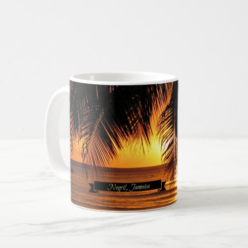 Sunset in Negril Jamaica Coffee Mug