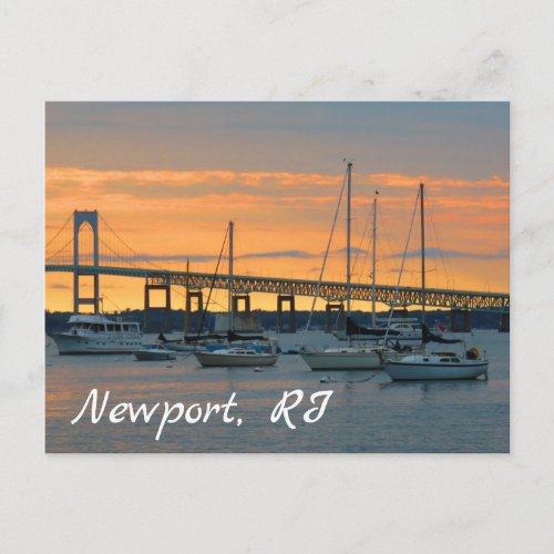 Sunset in Newport Rhode Island Postcard