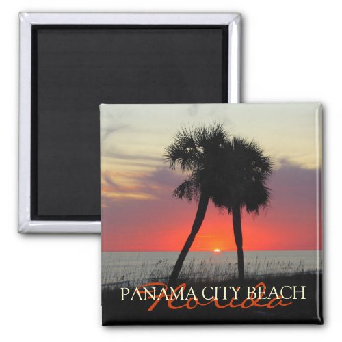 Sunset in Panama City Beach Florida magnet