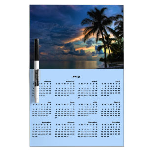 Sunset in Paradise 2013 Calendar Dry-Erase Board