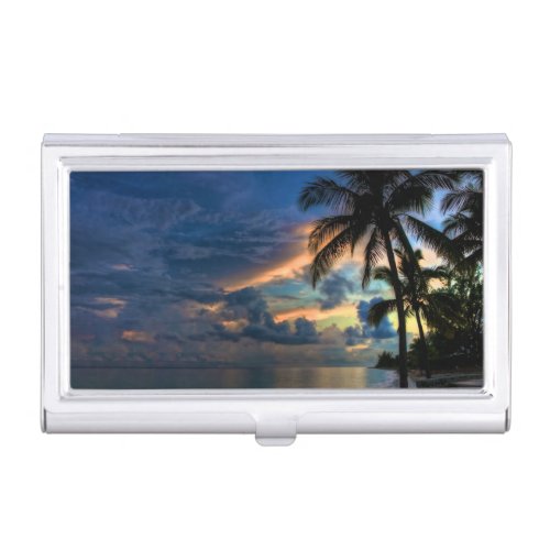 Sunset in Paradise Business Card Holder