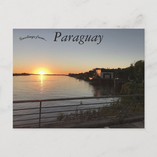 Sunset in Paraguay Postcard (Front)