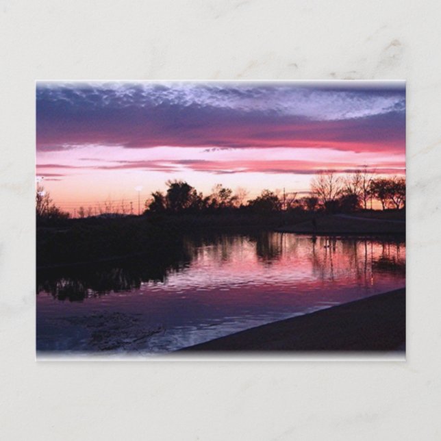 Sunset in Pink and Blue Postcard (Front)