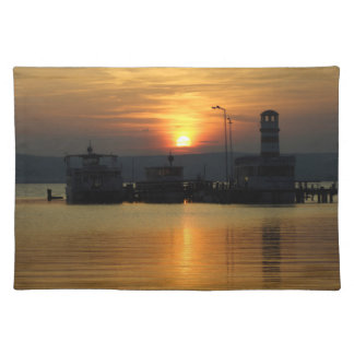 Sunset In Podersdorf Burgenland Cloth Placemat