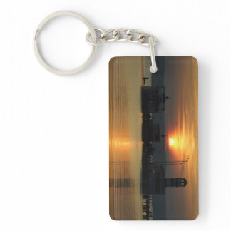 Sunset In Podersdorf Burgenland Keychain