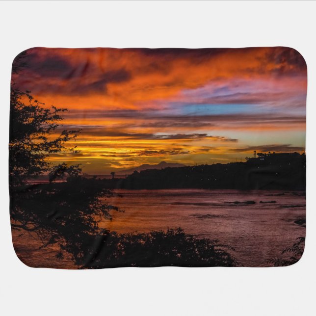 Sunset in Praia, Cape Verde Baby Blanket (Horizontal)
