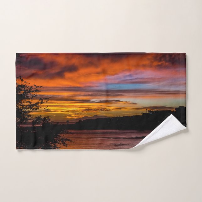 Sunset in Praia, Cape Verde Bath Towel Set (Hand Towel)