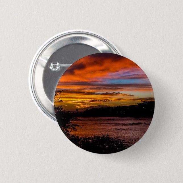 Sunset in Praia, Cape Verde Button (Front & Back)