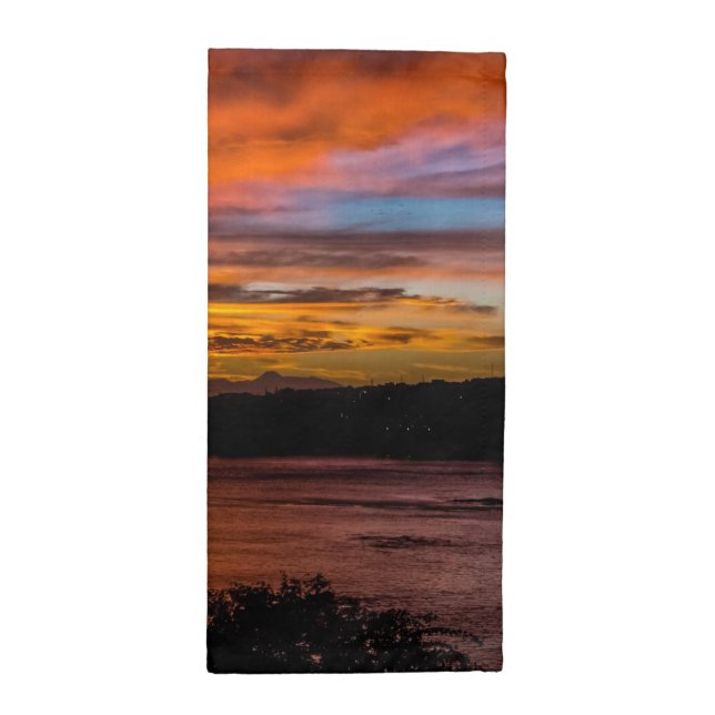 Sunset in Praia, Cape Verde Cloth Napkin (Half Fold)