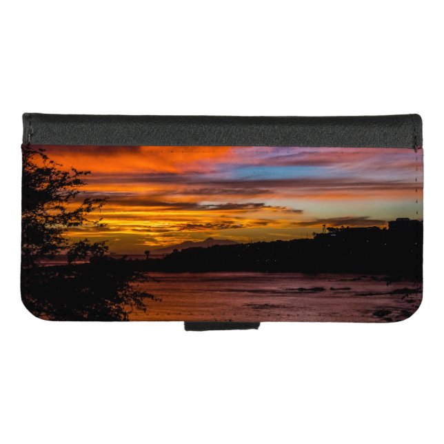 Sunset in Praia, Cape Verde iPhone Wallet Case (Front (Horizontal))