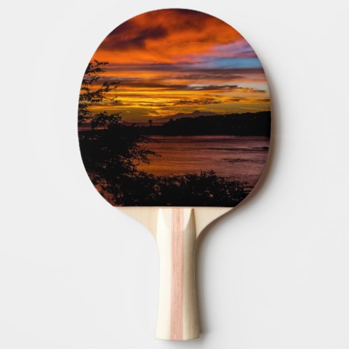 Sunset in Praia Cape Verde Ping Pong Paddle