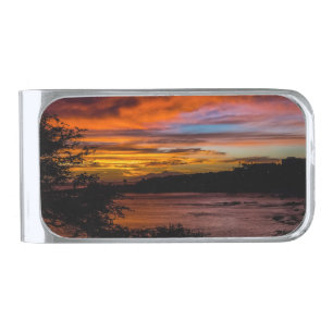 Sunset in Praia, Cape Verde Silver Finish Money Clip