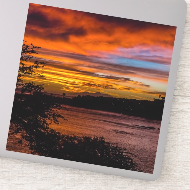 Sunset in Praia, Cape Verde Sticker (Detail)