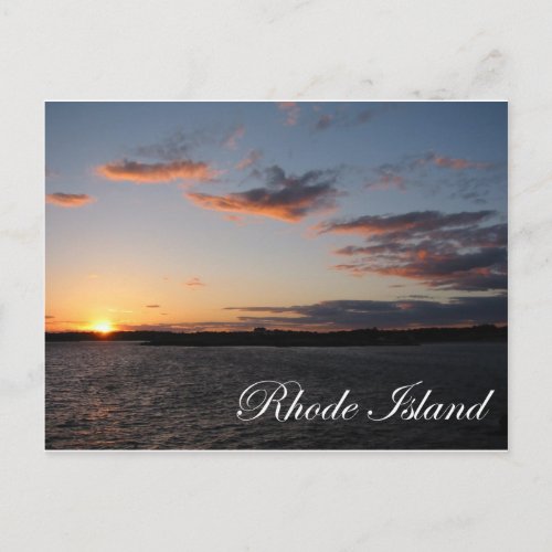 Sunset in Rhode Island Postcard