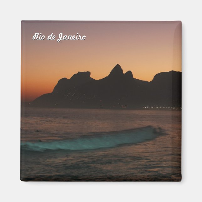 "Sunset in Rio de Janeiro" fridge magnet (Front)