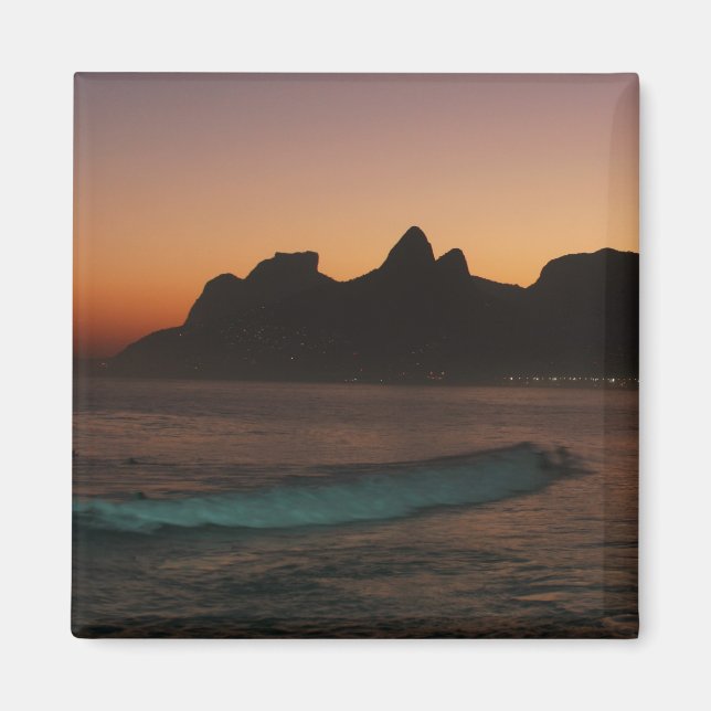 "Sunset in Rio de Janeiro" fridge magnet (Front)