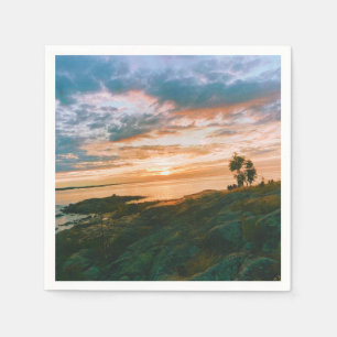 Sunset in Roslagen - Oregrund - Sweden Napkins