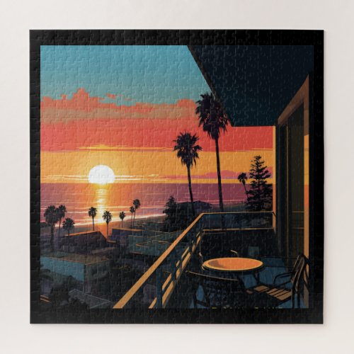 SUNSET IN SANTA MONICA 1 JIGSAW PUZZLE